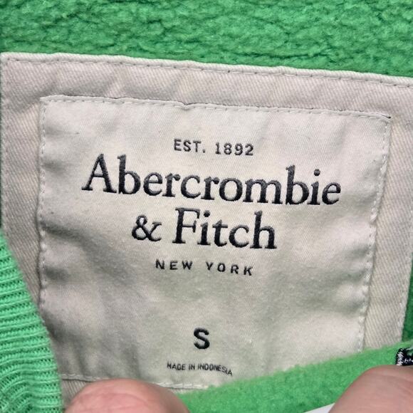 Abercrombie & Fitch Crew Neck Sweater Mens S Green Muscle Preppy Y2k - Picture 3 of 8